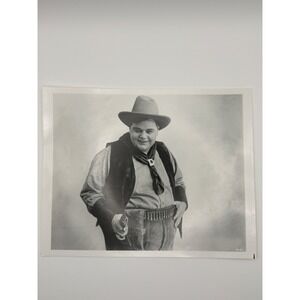 Roscoe Fatty Arbuckle Vintage Western Cowboy Silent Film Press Photo 8x10